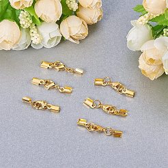 合金クリップはカニカンで終わります  ジュエリーには素敵な  ゴールドカラー  33x5mm  50セット/箱  梱包箱：5.4x5.3x2cm&nbsp;KK-PH0034-22