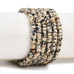 Natural Dalmatian Jasper Beads Strands&nbsp;G-G345-C14-2x4mm