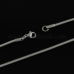 Tarnish Resistant 304 Stainless Steel Snake Chain Necklaces&nbsp;LS-STAS-S029-09