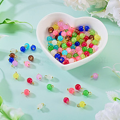 110Pcs 11 Colors Glass Pendants&nbsp;PALLOY-TAC0288