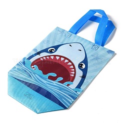 Cartoon Printed Shark Non-Woven Reusable Folding Gift Bags with Handle&nbsp;ABAG-F009-D01