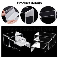 6Pcs 6 Sizes Opaque Acrylic Display Risers&nbsp;ODIS-WH0002-41