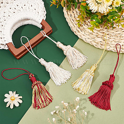 5Pcs 5 Colors Polyester Tassel Pendant Decorations&nbsp;DIY-BC0005-62