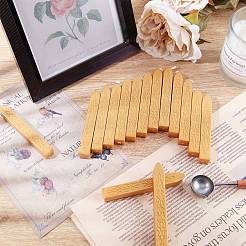 シーリングワックススティック  芯付き  ワックスシーリングスタンプ用  ゴールデンロッド  91x12x11.8mm&nbsp;DIY-WH0003-C04