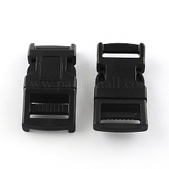 POMプラスチックサイドリリースバックル  サバイバルブレスレットの留め金  ブラック  43x20.5x7mm  穴：16x3mm&nbsp;X-KY-R001-01