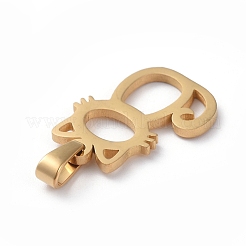 304 Stainless Steel Kitten Pendants&nbsp;STAS-I127-046G