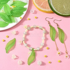 DIYジュエリー作りのパーツキット  アクリルビーズキャップ＆ペンダントを含む  ガラスシードビーズ  グリーン&nbsp;DIY-YW0016-16