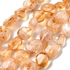 Heated Natural Citrine Beads Strands&nbsp;G-P601-A13-03