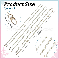 3Pcs ABS Plastic Imitation Pearl Mobile Straps&nbsp;HJEW-PH02160