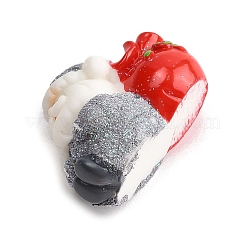 クリスマステーマの樹脂製フィギュア像、自宅、オフィス、デスクトップの装飾用  サンタクロース  27x23x38mm&nbsp;LS-DJEW-M017-02G-02