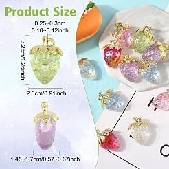 Transparent Acrylic with Alloy Pendants&nbsp;TACR-YW0003-14A