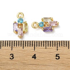 Brass Micro Pave Cubic Zirconia Charms&nbsp;KK-F872-19G