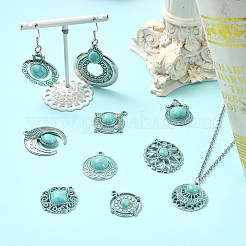 20Pcs 10 Styles Bohemia Styles Alloy & Acrylic Pendants&nbsp;FIND-CJ0005-70