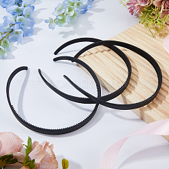 プラスチックヘアバンドパーツ  ブラック  140x125x12mm&nbsp;FIND-WH0149-18A