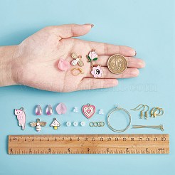 DIY Pink Drop Earring Making Kits&nbsp;DIY-SZ0008-71