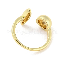 Brass Open Cuff Rings&nbsp;RJEW-I100-04G