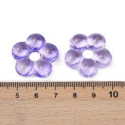 透明ガラスビーズ  花  ライラック  24x25x7mm  穴：6mm&nbsp;GLAA-F129-01H
