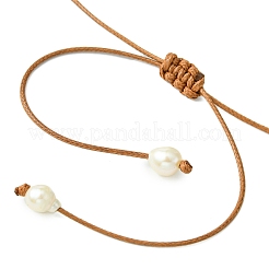 シェルのペンダントネックレス  女性用ワックスポリエステルコード  内径：8.66インチ（22cm）  ペンダント：38x22x18mm&nbsp;X1-NJEW-TA00179-03