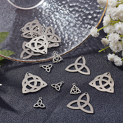 24Pcs 4 Style 304 Stainless Steel Pendants&nbsp;STAS-SC0003-59