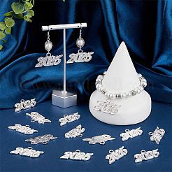 高品質のネックレス合金アクセサリー40個  数2025  銀  18x33x2mm  穴：3mm  40個/セット&nbsp;FIND-SC0012-17S
