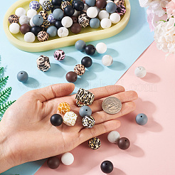 80Pcs Food Grade Eco-Friendly Silicone Focal Beads&nbsp;SIL-TA0002-66
