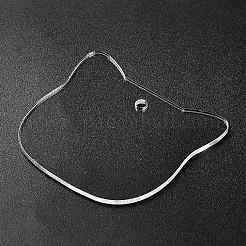 透明アクリルブランクペンダント  猫の形  45x50x1.5mm  穴：3mm&nbsp;TACR-Z003-01A