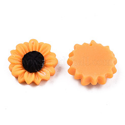 不透明樹脂ペンダント  花  オレンジ  19x6.5mm&nbsp;X-CRES-S307-016B-01