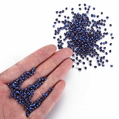 8/0 ガラスシードビーズ  不透明な色が染み込む  ドジャーブルー  3mm  穴：1mm&nbsp;SEED-S006-2
