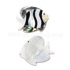 Natural Freshwater Shell & Black Lip Shell & Paua Shell Pendants&nbsp;SHEL-F007-14