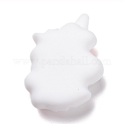 シリコーン焦点ビーズ  ユニコーン  ピンク  27.5x22x10.5mm  穴：2.5mm&nbsp;SIL-A002-02B