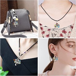 10Pcs 2 Styles Tibetan Style Alloy Pendant Decorations&nbsp;HJEW-CJ0001-17