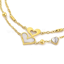 Ion Plating(IP) 304 Stainless Steel Chains Anklet&nbsp;AJEW-H148-10E-G