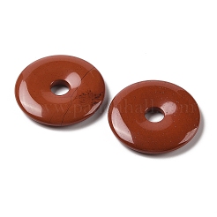 天然石レッドジャスパーペンダント  ドーナツ/円盤チャーム  39x6mm  穴：6mm&nbsp;G-F524-H07