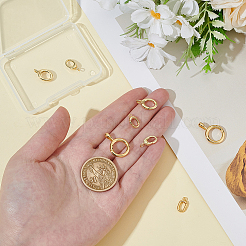 8Pcs 4 Styles Brass Spring Gate Rings&nbsp;KK-OC0001-76