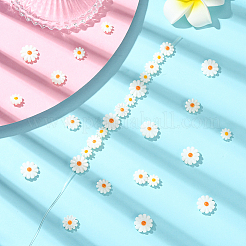 30個3スタイルの天然淡水シェルビーズ  花  黄色のエナメル  ホワイト  8~12x4~4.5mm  穴：0.8~0.9mm  10個/スタイル&nbsp;SHEL-SC0001-91