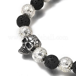 Halloween Dyed & Electroplate Natural Lava Rock Bracelets&nbsp;BJEW-JB12332-01