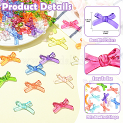 100Pcs 10 Colors Transparent Acrylic Beads&nbsp;TACR-YW0003-32