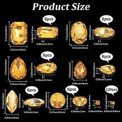 156Pcs 7 Styles Sew on Rhinestone&nbsp;DIY-SP0007-30C