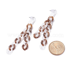 Acrylic Curb Chain Tassel Dangle Stud Earrings for Women&nbsp;EJEW-JE04767-06