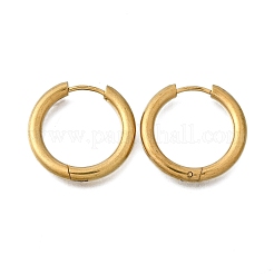 ラウンド 304 ステンレス フープ イヤリング  イオンプレーティング（ip）  14KGP本金メッキ  13x1.5mm&nbsp;EJEW-V005-01G-01