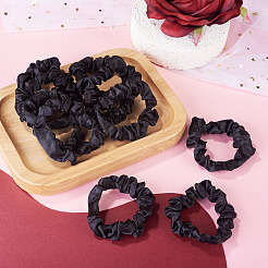 ポリエステル製ヘアアクセサリー10個  サテンの伸縮性のあるヘアタイ  ポニーテールホルダー シュシュ  ミックスカラー  60x14mm  内径：40mm&nbsp;OHAR-TAD0001-03