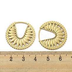 304ステンレスペンダント  フラワーチャーム付きフラットラウンド  14KGP本金メッキ  24x25x1.5mm  穴：13x10.5mm&nbsp;STAS-P356-08G
