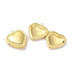 Rack Plating Brass Locket Pendants&nbsp;KK-F090-02G