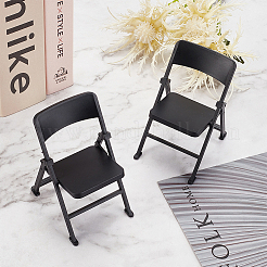Cute Mini Plastic Foldable Chair&nbsp;DJEW-WH0015-79A
