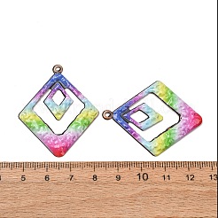 Rainbow Color Printed Iron Pendants&nbsp;RN-CBA3547-03B