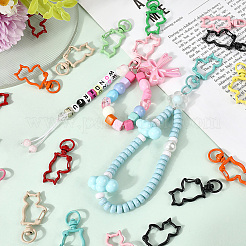 30Pcs Spray Painted Eco-Friendly Alloy Swivel Snap Hooks Clasps&nbsp;FIND-SC0016-41