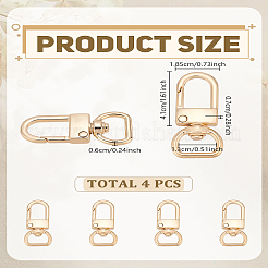 4Pcs Zinc Alloy Swivel Clasps&nbsp;FIND-LP0009-69