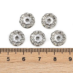 Brass Rhinestone Spacer Beads&nbsp;RB-A014-L10mm-01P