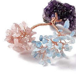 Natural Gemstone Tree Display Decoration&nbsp;DJEW-G027-03RG