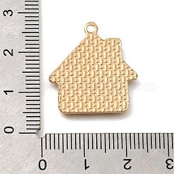 クリスマステーマ合金エナメルペンダント  ライトゴールド  ハウス  23x21x2mm  穴：1.8mm&nbsp;ENAM-Q509-01KCG-02